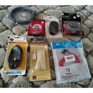 Lot Of 7 Assorted Cords Phone Cable